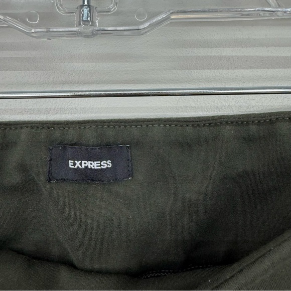 Express Olive Ankle-Length Women's Dress Pants C26 - Picture 5 of 8